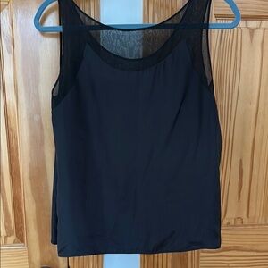 Valentino 100% Silk Black Sleeveless Top
